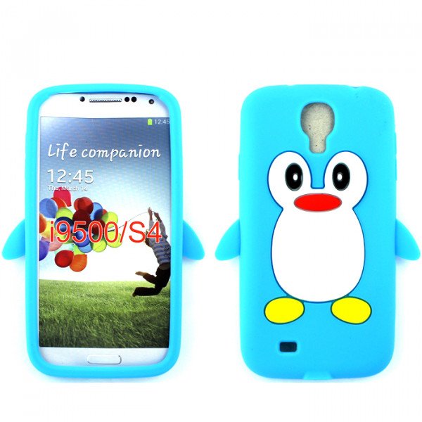 Wholesale Samsung Galaxy S4 3D Penguin Case (Sky Blue)